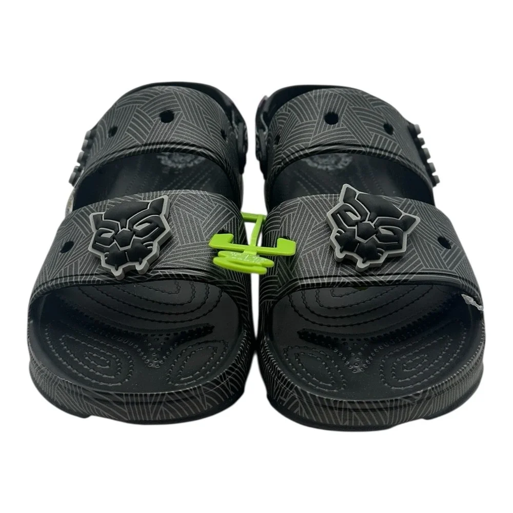 Crocs Classic All-Terrain Black Panther Sandals Mens Sz 13 Marvel Wakanda Slides